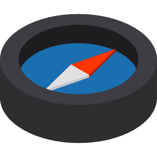 Compass orientation direction tools and utensils icon