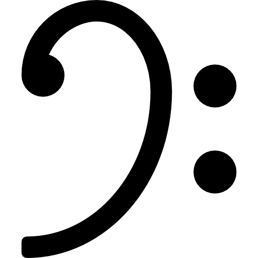 Clef signs musical pentagram icon