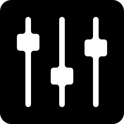 Equalizer technology regulator music player icon