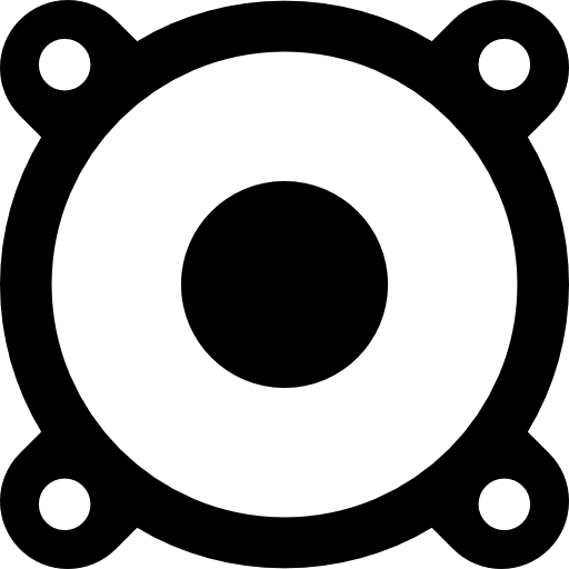 Loudspeaker music woofer audio icon