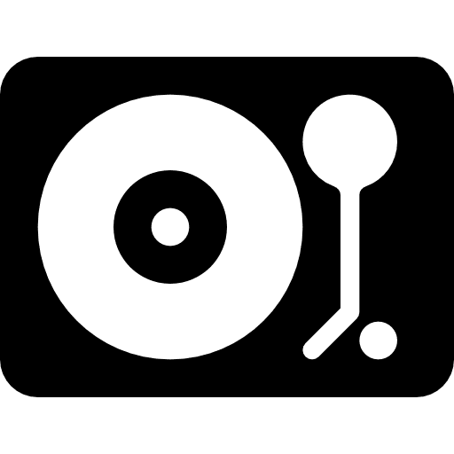 Record player technology music record player icon