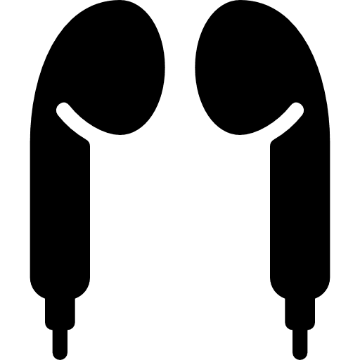 Earphones technology earphones audio icon