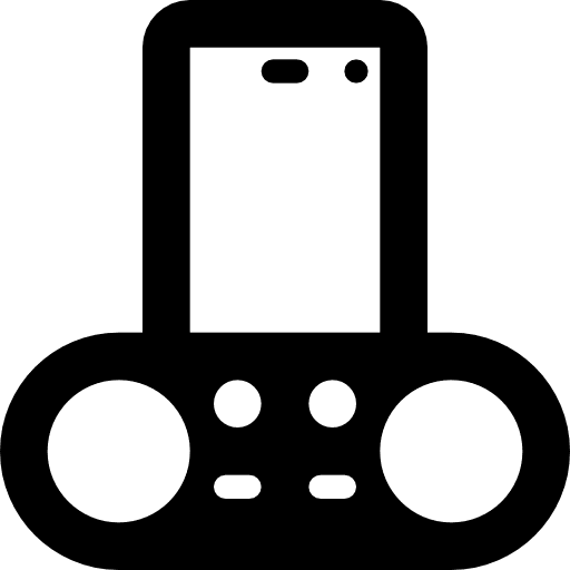 Phone dock speaker cell phone charger icon