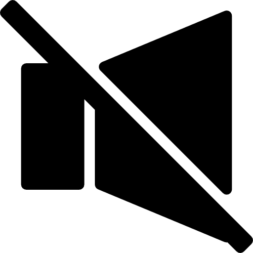 Mute electronics music player technology icon