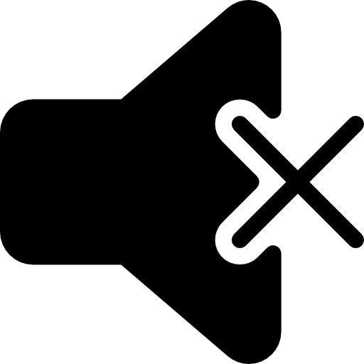 Mute technology mute music player icon