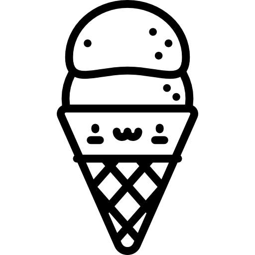 Ice cream kawaii sweet summer icon