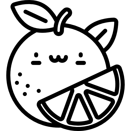 Orange vegetarian healthy food orange icon