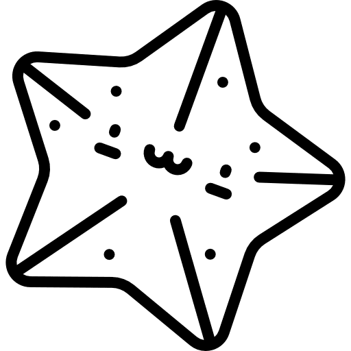 Starfish aquarium animals kawaii icon