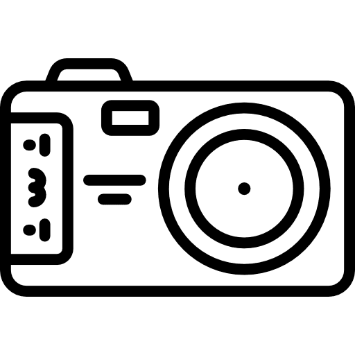 Photo camera kawaii photo camera digital icon