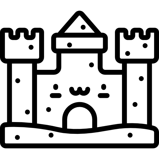 Sand castle sand castle childhood medieval icon