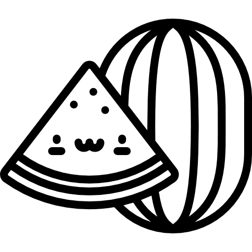 Watermelon food and restaurant fruit healthy food icon