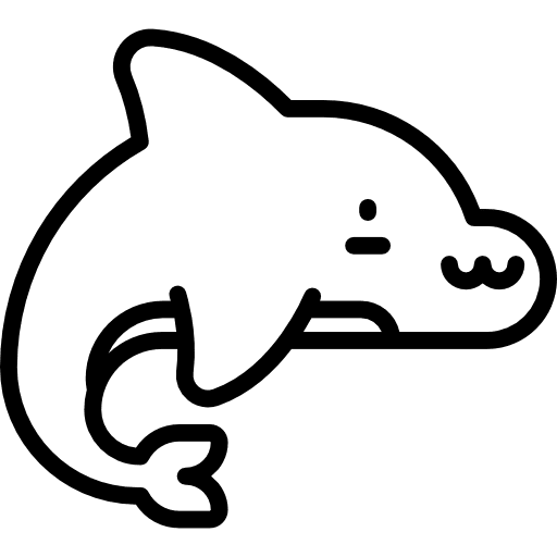 Dolphin kawaii aquarium dolphin icon