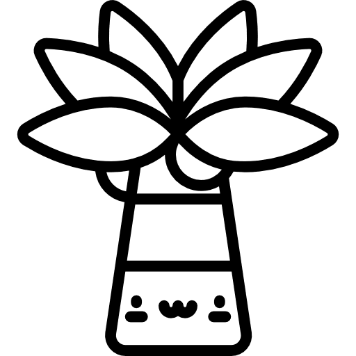 Palm tree nature tropical kawaii icon