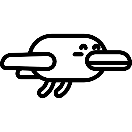 Seagull feather kawaii fauna icon