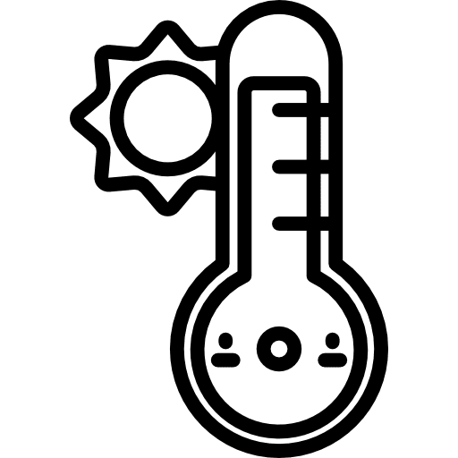 Thermometer kawaii degrees weather icon