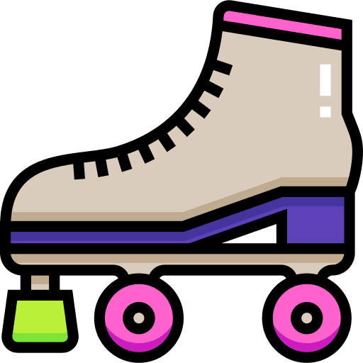Roller skate sports skater sports and competition icon