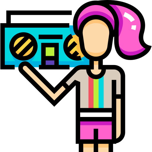 Girl social punk profile icon