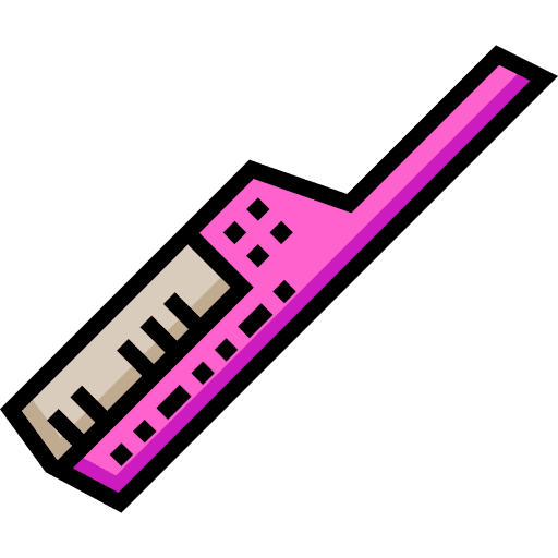 Keytar music and multimedia synthesizer keyboard icon