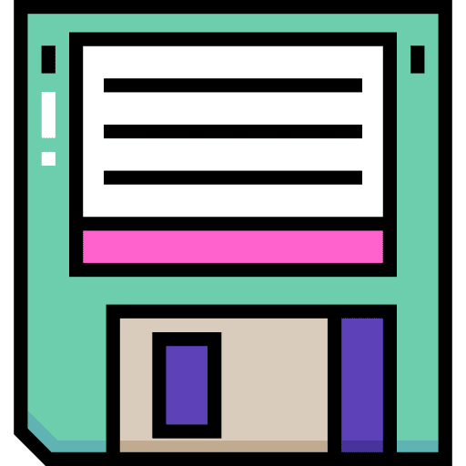 Floppy disk electronics save flash disk icon