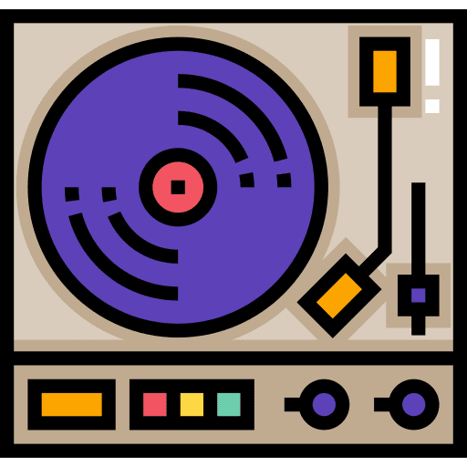 Turntable vinyl music music and multimedia icon