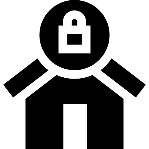 Home electronics buildings security icon