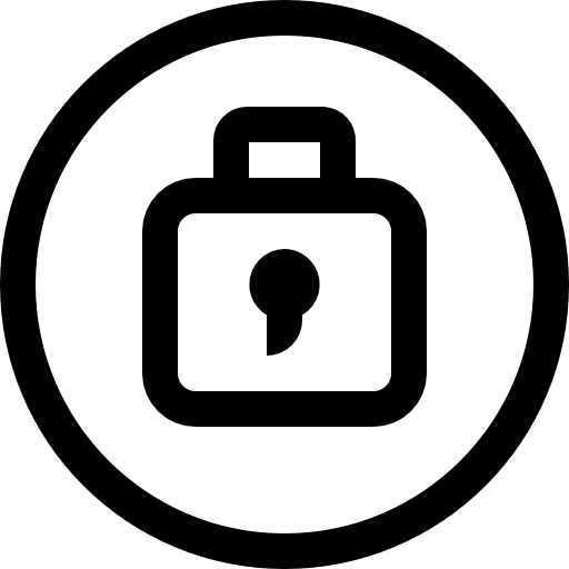 Padlock tools and utensils secure security icon