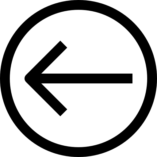 Left arrow return previous go back icon