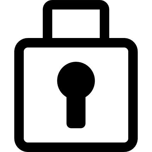 Padlock secure tools and utensils padlock icon