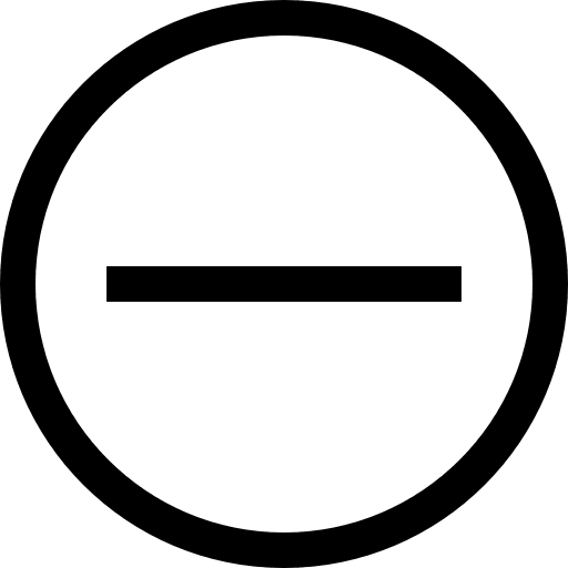 Remove substraction mathematics signs icon