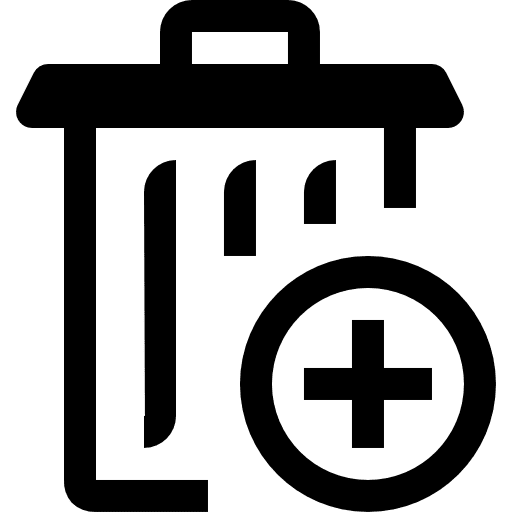 Trash basket trash tools and utensils icon