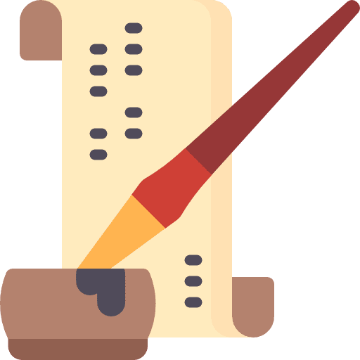 Calligraphy chinese kanji cultures icon