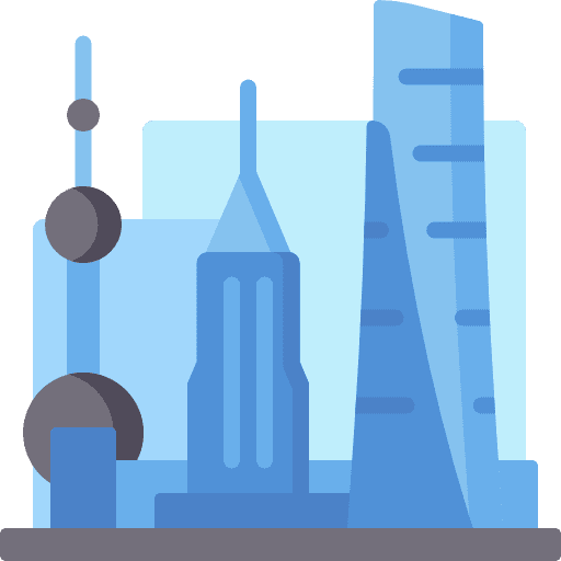 Skyscrapers shanghai chinese china icon