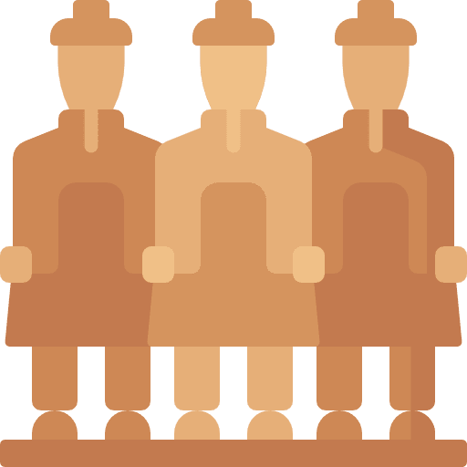 Terracotta army chinese army landmark icon