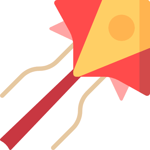 Kite childhood game fly icon