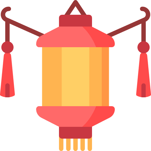Lantern chinese new year lantern illumination icon