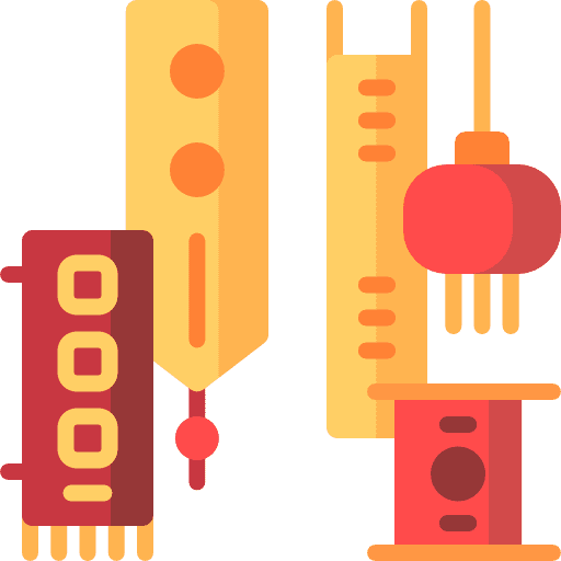 Signs advertising chinese oriental icon