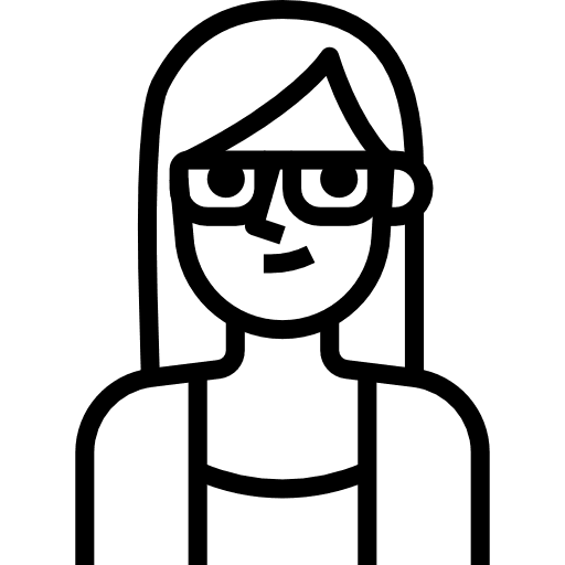 Woman glasses avatar young icon