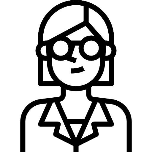 Woman glasses people girl icon