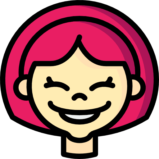 Girl happy avatar user icon