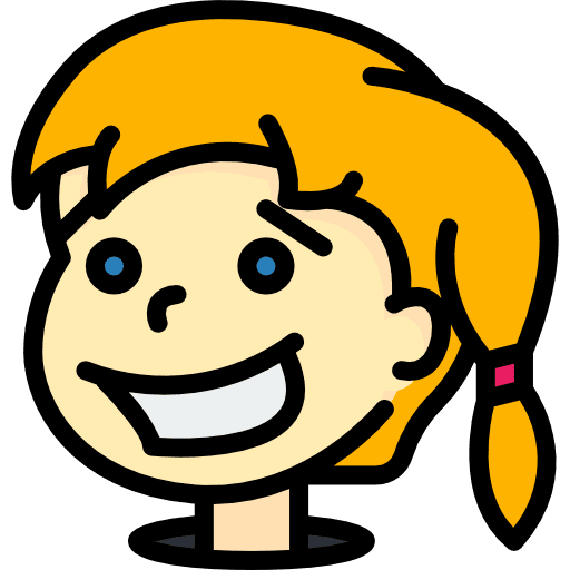 Girl profile social happy icon