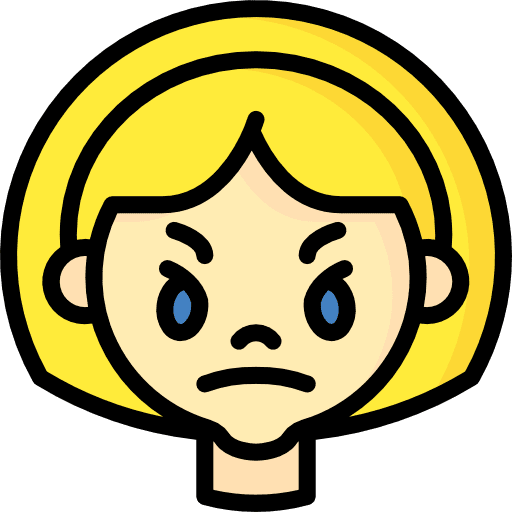 Girl user girl anger icon