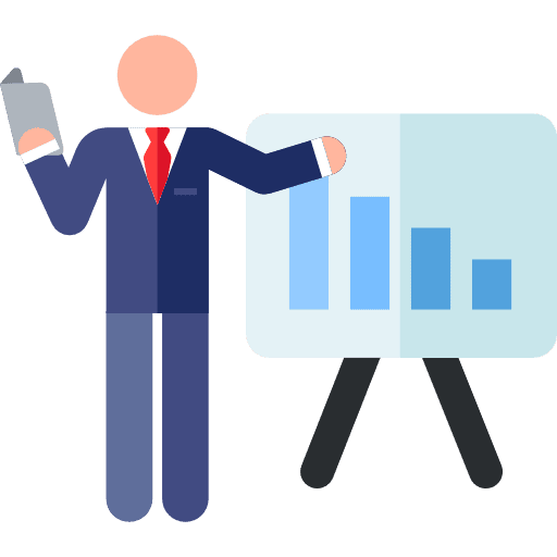 Presentation analyst pictograms people icon