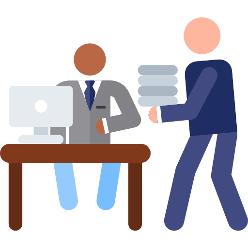 Workplace employees businessmen business and finance icon