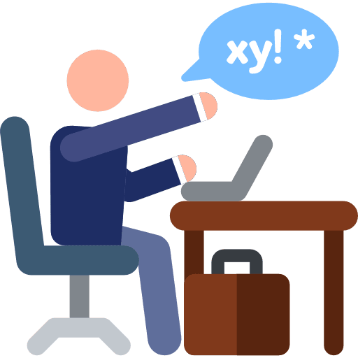 Angry businessman people pictograms icon