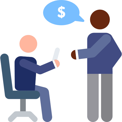 Meeting people businessmen humanpictos icon