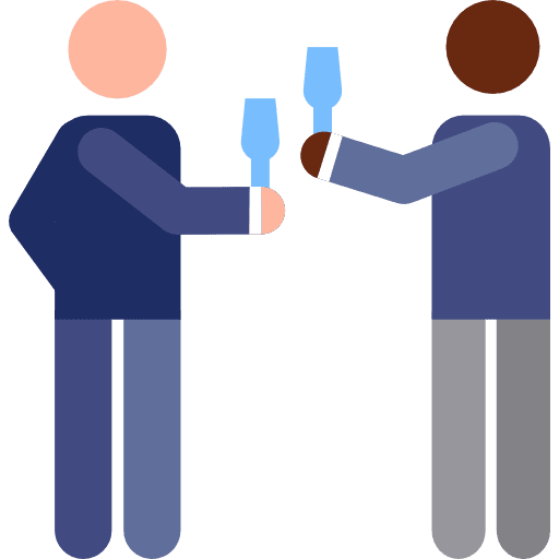 Toast people pictograms business and finance icon