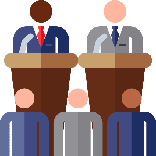 Conference humanpictos lecture businessmen icon