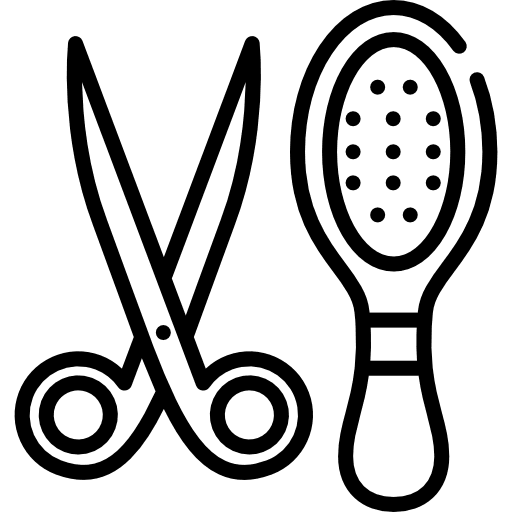 Grooming beauty hair brush brush icon