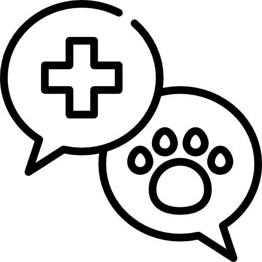 Veterinary animal health clinic healthcare and medical icon