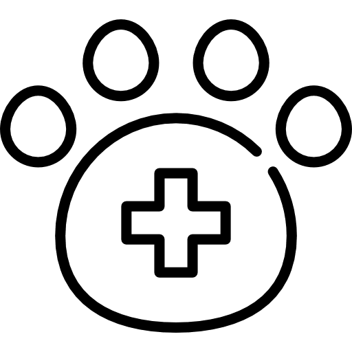 Veterinary footprint dog veterinary icon